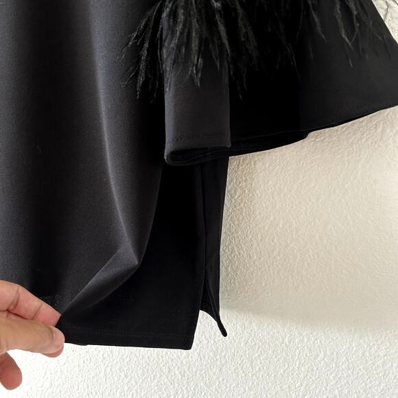 Adrianna Papell Women's Black Top Statement Sleeves Sz Medium Formal Old Money - Picture 6 of 10